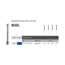 GZ BURS- Multilayer Diamonds Long Round 802L- x5