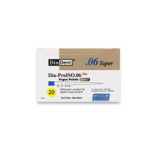 Pointes de papier premium Dia-Pro ISO 4/6% - Blister stérile - Calibrage laser haute précision - Boîte de 120