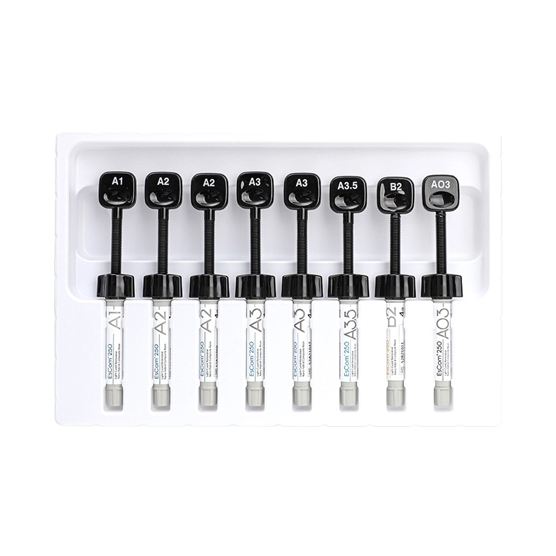 SPIDENT - EsCom 250 Light-cured restorative hybrid composite resin - Syringe Kit