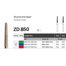 GZ BURS - ZD Diamonds round-end tapered ZD850- x5