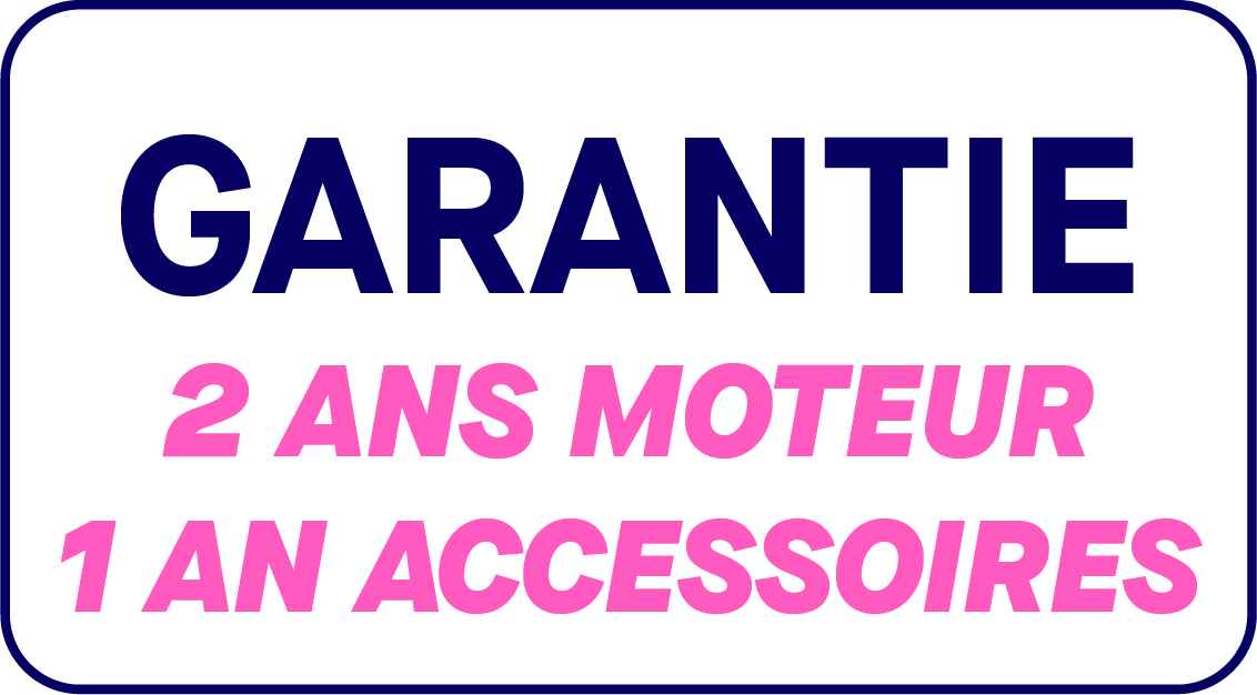 Garantie moteur 2 ans accessoires 1 an