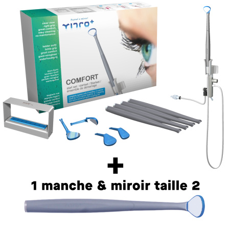 YIRRO-PLUS - Kit Comfort miroirs auto-nettoyants + 1miroir avec manche OFFERT