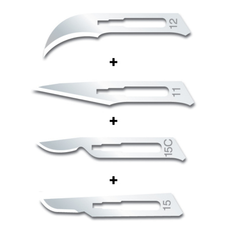 Kit Découverte - Lames de bistouri chirurgicales en carbone stérile (100 pcs)