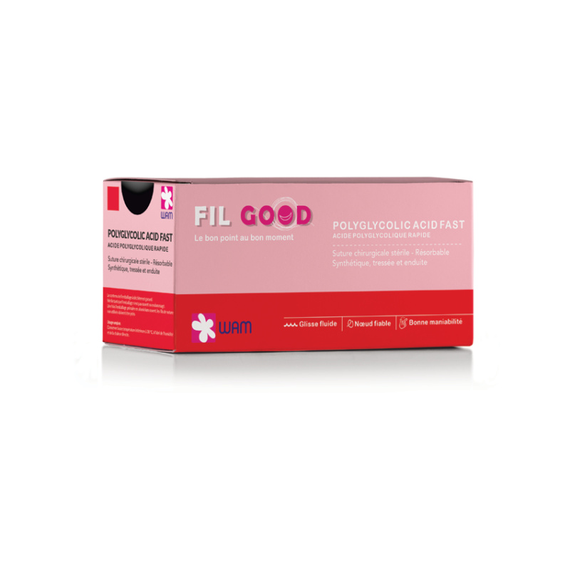 FIL GOOD - Suture Polyglycolic Acid Rapid Undyed - Box of 12