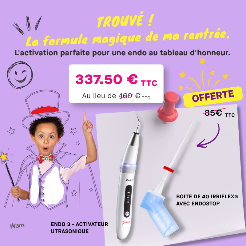 DTE WOODPECKER/PD DENTAL Activateur Endo 3 + Boite de 40 Irriflex® offerte