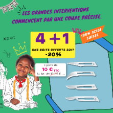 KIATO Plus - Lames de bistouri chirurgicales en carbone stérile (100 pcs)