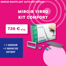 YIRRO-PLUS - Kit Comfort miroirs auto-nettoyants + 1 miroir avec manche OFFERT