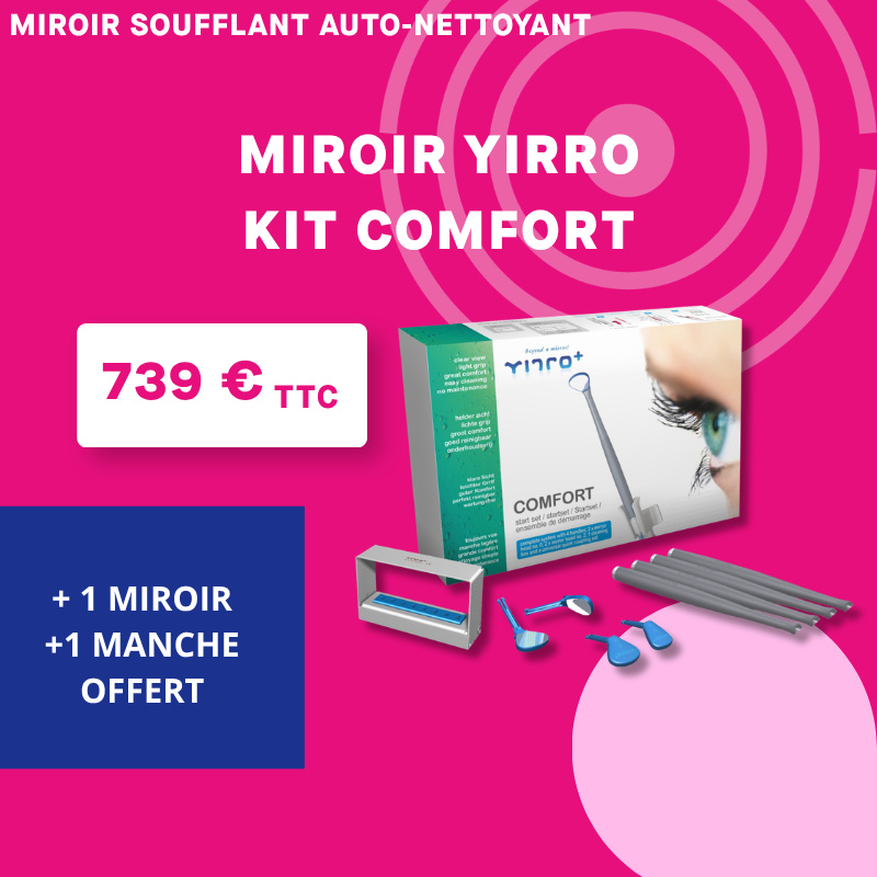 YIRRO-PLUS - Kit Comfort miroirs auto-nettoyants + 1miroir avec manche OFFERT