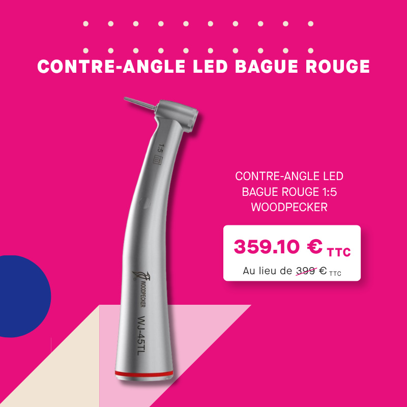 Contre-angle LED bague rouge 1:5 Woodpecker