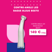 Contre-angle bague bleue ratio 1:1 lumière LED - BESTO