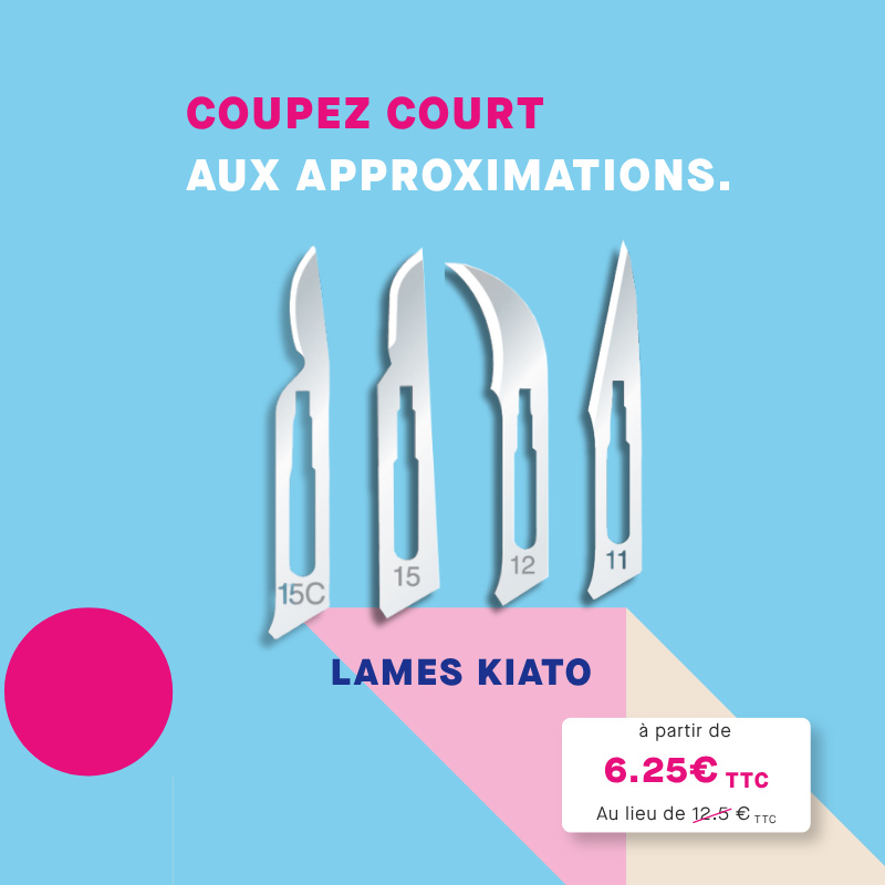 KIATO Plus - Lames de bistouri chirurgicales en carbone stérile (100 pcs) KIATO Plus - Lames de bistouri chirurgicales en carbone stérile (100 pcs)