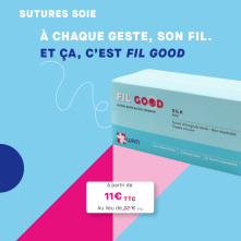 FIL GOOD - Suture en soie - Boîte de 12