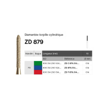 GZ Fraise diamantée ZD torpille cylindrique 879- x5