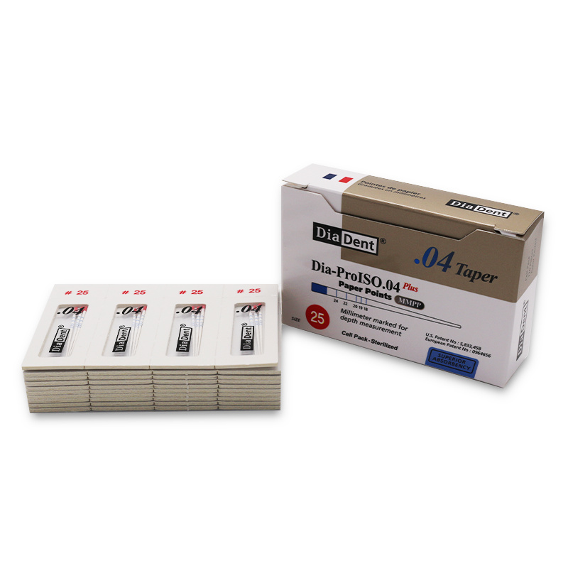 DIADENT - Pointes de papier Dia-ProISO 4/6% - Blister stérile