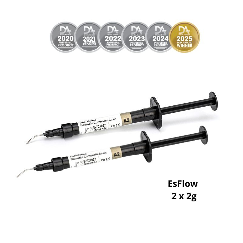 SPIDENT - EsFlow Light-cured flowable composite resin 2x4g SPIDENT - EsFlow Light-cured flowable composite resin 2x4g