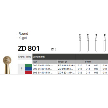 GZ BURS - ZD Diamonds Round ZD801- x5