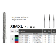 GZ BURS - Multilayer Diamonds long conical round 856XL- x5