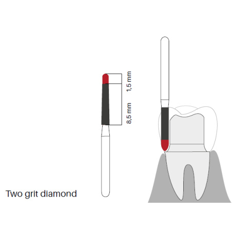 GZ BURS - Two grit diamonds GF850- x5