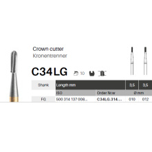 GZ BURS - Tungsten carbide Transmetal crown cutter C34LG- x5
