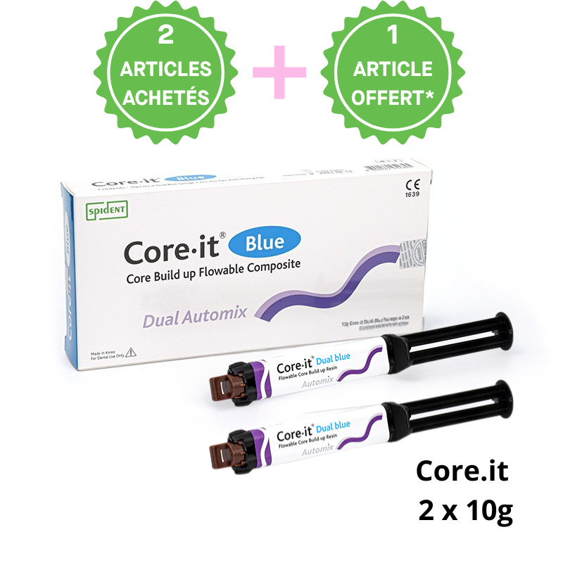 SPIDENT - Core.it Flowable dual cured core build-up resin 2 x 10g SPIDENT - Core.it Flowable dual cured core build-up resin 2 x 10g